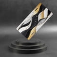 thumbnail image 6 of Black White Gold Wave Design Funny Personalized License Plate Rust-proof Stainless Steel Metal License Plate Suitable For Men And Women 12.2" x 6.2", 6 of 7