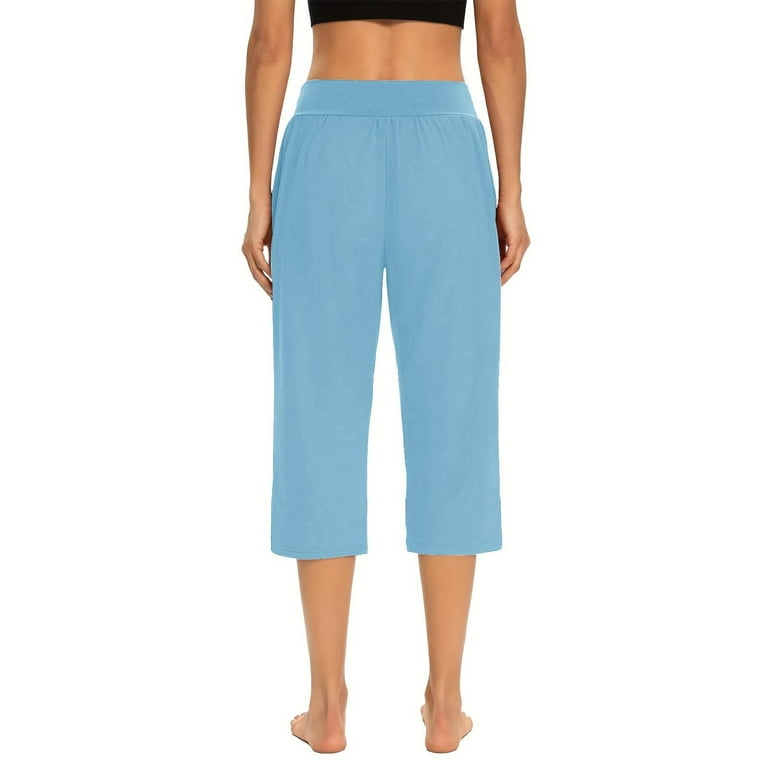 Women's Wide Leg Capri Pants Viscose from Palazzo Lounge Bottoms
