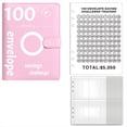thumbnail image 1 of Desafío de Ahorro de Dinero de 100 Sobres, Carpeta de Desafío de 100 Sobres, Carpeta de Ahorro de Dinero, Libro de Presupuesto (Rosa), 1 of 5