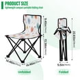 thumbnail image 3 of 600D Oxford Camping Chair Portable Foldable Chair Supports 220 lbs for Picnic, Fishing, Backpacking Small Watercolor Splashes and Dots, 3 of 8