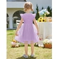 thumbnail image 4 of Oudiya Toddler Girls Lace Tutu Dress 3 Layer Tulle Ruffle Sleeve Summer Flower Girl Wedding Birthday Dress, 4 of 7