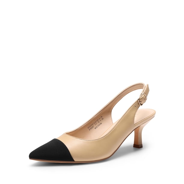 Zapatos de Tacón Bajo con Tira Trasera para Mujer DREAM PAIRS 6 cm Nude
