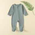 thumbnail image 2 of aidice Newborn Baby Clothes Unisex Zipper Toddler Footed Onesie Infant Comfy Cotton Boy Girl Rompers 3-18 Months, 2 of 3