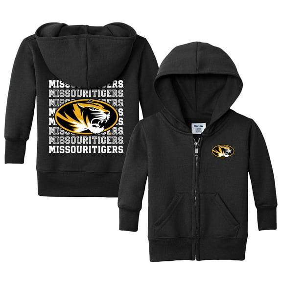 Infant Chad & Jake Black Missouri Tigers Retro Full-Zip Hoodie