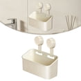 thumbnail image 2 of No Drill Bathroom Suction Storage Box, Suction Cup Bathroom Shelves, No Drill Shower Caddy, Wall Mount Organizer, Suction Storage Holder with Drain Holes, Removable Rack for Kitchen Bathroom, 2 of 7