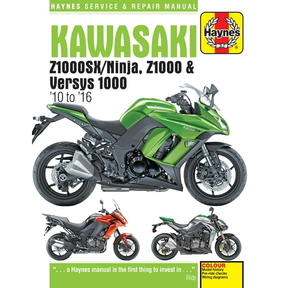 Kawasaki Z1000, Z1000SX & Versys (10-16) Haynes Repair Manual ^