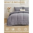 thumbnail image 2 of 5/7 Pieces Solid Color Comforter Set - Cozy Warm, Breathable, Easy Care & Machine Washable (1 Comforter + 1 Flat Sheet + 1 Fitted Sheet + 2/4 Pillowcases) - Fits Twin/Full/King/Queen Beds, 2 of 7