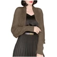 thumbnail image 3 of SROBPTY Womens Fall Winter Cardigan Solid Lace Open Front Loose Knit Sun Outerwear, 3 of 5