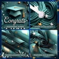 thumbnail image 4 of Gold Stars Graduation Banner Graduation Cap Grad Display Navy Blue Gold Tassel Congrats Backdrop for Graduation Party College Graduation Grad Ceremony, 4 of 9