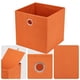 thumbnail image 3 of HSDT Contenedores de cubos de almacenamiento naranja 11x11x11 Cubos de cubículos Cestas organizadoras Cajones de almacenamiento de tela Cajas de almacenamiento de cubos plegables Inserciones de cubos, 3 of 5