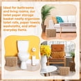 thumbnail image 6 of 2 Pcs Water Hyacinth Toilet Paper Storage Baskets with Lids and Handles for Bathroom Organizer, 6 of 6