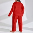 thumbnail image 4 of Pajamas for Women Set Plus Size Flannel Thickened Warm Coral Sleepwear Pjs Sets, 4 of 4