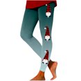 thumbnail image 2 of AOOCHASLIY Women Christmas Pants Fashion Casual Women Printed Gradient Span Ladies High Waist Wide Leg Trousers Yoga Pants Long Pants, 2 of 5