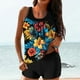 thumbnail image 1 of Trajes de baño tankini para mujer Trajes de baño de dos piezas con espalda de tiras y estampado conservador para mujer Traje de baño de dos piezas para mujer, 1 of 5