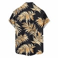 thumbnail image 5 of Men's Shirts Short Sleeve Button Down Lapel Hawaiian Floral Print Tops Summer Casual Lightweight Comfortable Mens Dress Shirts Black L, 5 of 5