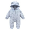 thumbnail image 2 of XFHLMJFF Baby Romper Summer Pajamas Short Sleeve Color Block Flower Print Double Zipper Unisex Crawl Suit 6-9 Months, 2 of 3