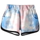 thumbnail image 4 of Conjunto de verano para niña REDARER con efecto tie-dye: top de manga corta con bolsillo y pantalones cortos transpirables, ropa informal ligera, talla 9-10 años, 4 of 4