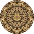 thumbnail image 1 of Ahgly Company Machine Washable Indoor Round Transitional GoldenRod Gold Area Rugs, 5' Round, 1 of 7