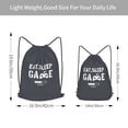 thumbnail image 4 of XMXT Waterproof Gym Bag, Game Slogan Print Gray Drawstring Backpack for Men, s Gray, 4 of 8