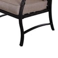thumbnail image 4 of Vale Outdoor Dining Chair Set of 2, Dacron Wrap, Black Aluminum, Beige, 4 of 5