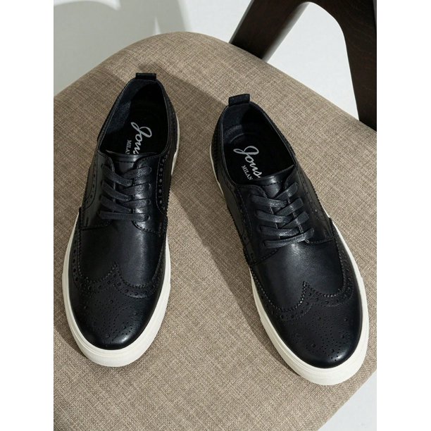 SHOESMALL Mens Sneakers Wingtip Mens Casual Shoes Comfortable Dress Fashion Sneakers for Mens