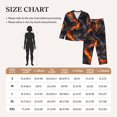 thumbnail image 4 of Pajamas for Women Sets, Molten Lava Abstract Flow Lounge Sets Long Sleeve Button Down Night Shirts Sleepwear Pjs, 4 of 6