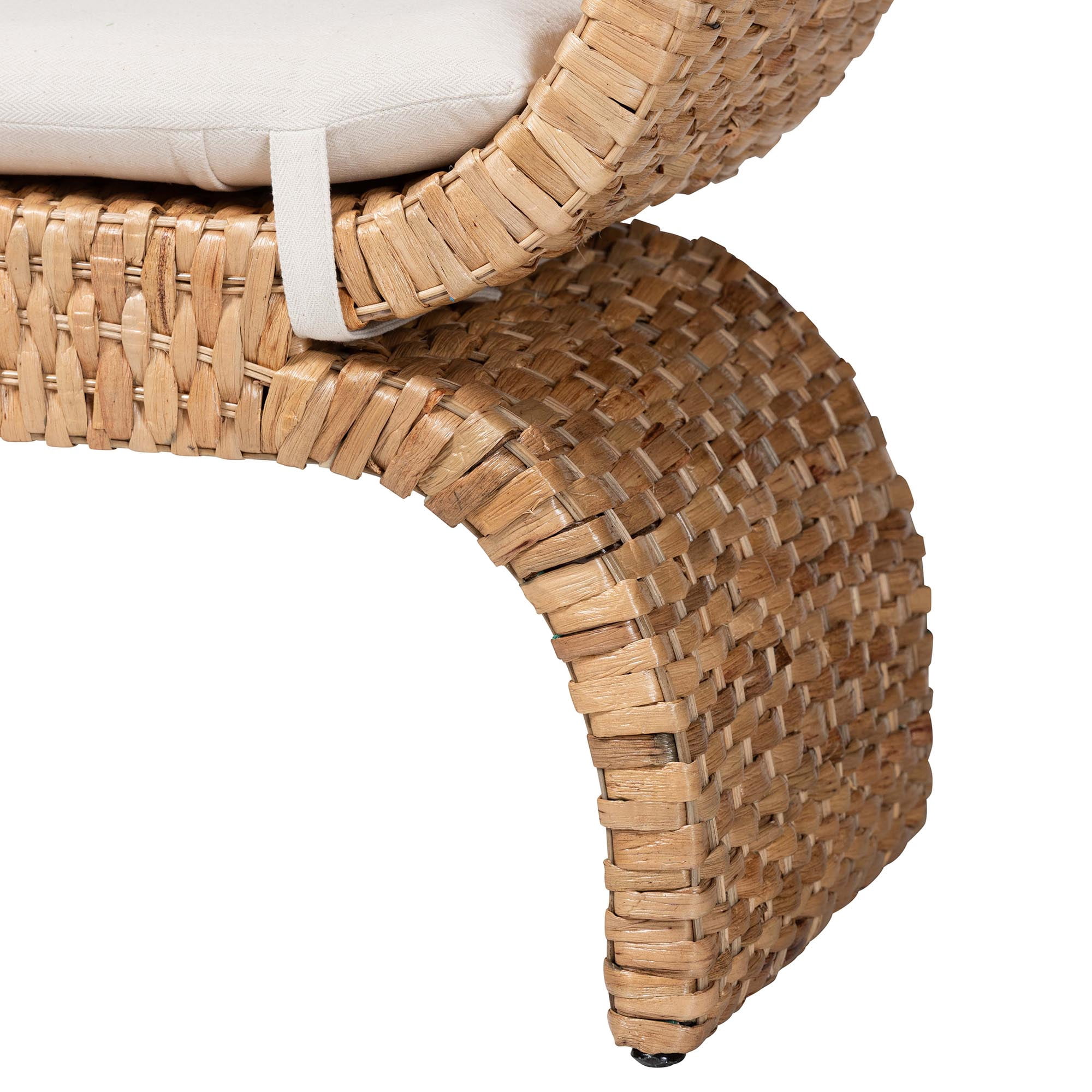 bali & pari Agave Boho Accent Bench, Natural Brown