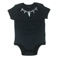 thumbnail image 3 of Marvel Avengers Black Panther Newborn Baby Boys Cosplay Bodysuit Pants and Hat 3 Piece Outfit Set Newborn to Infant, 3 of 5