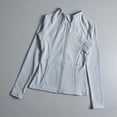 thumbnail image 2 of Ropa de yoga para mujer, abrigo redondo de alta elasticidad, suelto, para ejercicio, fitness, manga larga, cuello levantado, tops de yoga, 2 of 2