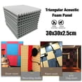 thumbnail image 4 of 10Pack Panneau de Mousse Acoustique Triangulaire Mousse de Rembourrage Insonorisant, 4 of 8
