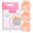 thumbnail image 1 of Soporte autoadhesivo de color rosa nude para esponjas de maquillaje, rejilla de secado para herramientas cosméticas, soporte de silicona para esponjas de maquillaje, 1 of 8