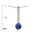 thumbnail image 4 of Star K � Round 6mm Simulated Tanzanite Bar Pendant Necklace, 4 of 9