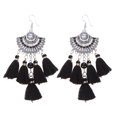 thumbnail image 2 of Pendientes colgantes de borla de diamantes de imitación estilo bohemio de moda para mujer (negro)-189240.03 Likrtyny Para estrenar, 2 of 7