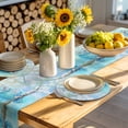 thumbnail image 4 of Teal Blue Owl Round 15 Inch Placemats Set of 8, Modern Flowers Birds on Branch HeatResistant Non Slip Place Mats for Dining Table, Wipeable Braided Kitchen Table Mats for Housewarming, 4 of 9