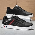 thumbnail image 5 of Men's Lace-up Sneakers • Striped Skate Shoes • Breathable and Comfortable • Providing Excellent Traction, 5 of 9