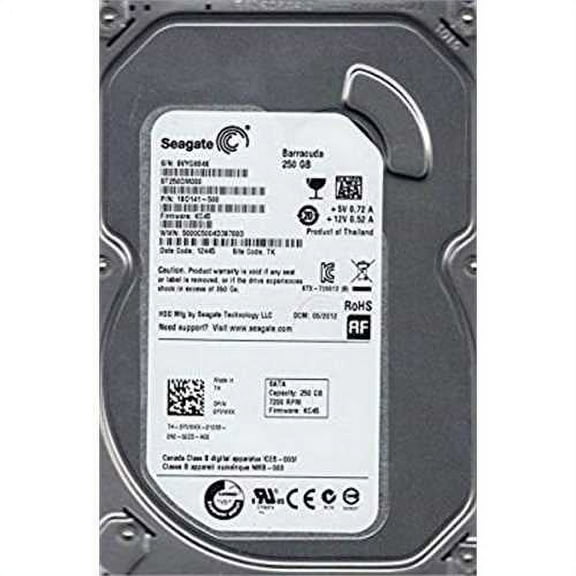 ST250DM000, 9VY, TK, PN 1BD141-500, FW KC45, Seagate 250GB SATA 3.5 Hard Drive