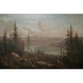 thumbnail image 2 of Juan Buckingham Wandesforde 24x17 Gold Ornate Framed and Double Matted Museum Art Print Titled - A Mountain Landscape with a Fallen Tree in the Foreground, 2 of 4