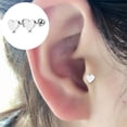 thumbnail image 4 of Fiudx Pendientes de Corazón para Mujer, Aretes Tipo Botón, Joyería Decorativa, 4 of 4