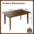 thumbnail image 2 of Harper & Bright Designs Rustic Wood Dining Table Set for 4, 5 Pieces Rectangular Table Set with Upholstered Chairs for Small Space Kitchen, Walnut, 2 of 17