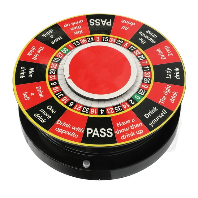 Roulette Wheel, Fun Playing 4 Buttons Wide Application Drinking Game Wheel Present for Bar
