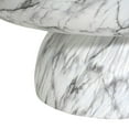 thumbnail image 4 of Christopher Knight Home 27.5" Faux Marble Outdoor Coffee Table, Round Patio Accent Table, White Marble Finish, 4 of 9