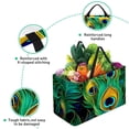 thumbnail image 3 of Peacock Feathers Versatile Oxford Cloth Reusable Storage Box - Foldable, Large Capacity Beach Bag, Shopping Bag, and Decorative Box, 3 of 7