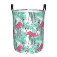 thumbnail image 2 of Goofa Flamingo Printed Circular Hamper,Laundry Basket with Handles,Storage Baskets Foldable,Large Capacity Laundry Hamper-, 2 of 8