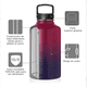 thumbnail image 4 of Termo Vaso-botella  Bloosom Acero Inoxidablecon Fría/caliente 64 Oz Rojo/Azul, 4 of 5