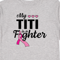 thumbnail image 4 of Inktastic Breast Cancer Awareness My Titi is a Fighter Boys or Girls Long Sleeve Toddler T-Shirt, 4 of 5