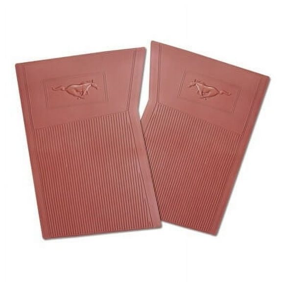 Scott Drake C5ZZ-6513086-DR Rubber Pony Floor Mats Dark Red