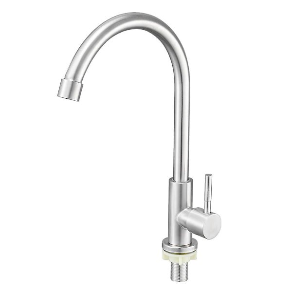Stainless steel faucet, single cold water faucet, bathroom faucet, vertical faucet, kitchen faucet, 1 pc