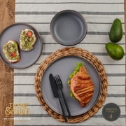 Thyme & Table Ava 12-Piece Ceramic Dinnerware Set Gray