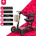 thumbnail image 2 of Long Range Bangeran Electric Medical Scooter 25 MILES, Powerful Li-on Battery Large Seat, Foldable Portable - Matte Red, 2 of 10