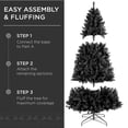 thumbnail image 4 of Árbol de Navidad Best Choice Products, 7,5 pies, preiluminado, negro, 4 of 7